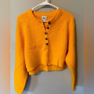 Urban outfitters orange cropped sweater (XS-M)